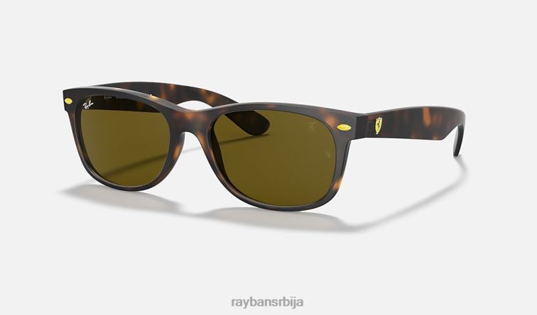 Ray-Ban рб2132м сцудериа феррари колекција P0HP998 наочаре за сунце углачана хавана/браон мушкарци