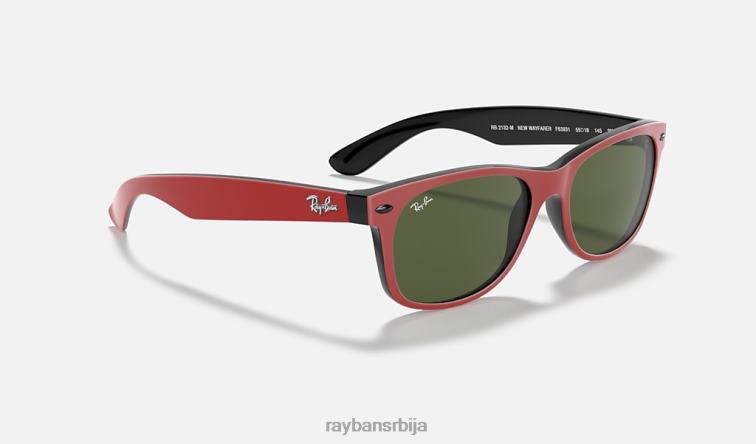 Ray-Ban рб2132м сцудериа феррари колекција P0HP999 наочаре за сунце мат црвена/зелена мушкарци