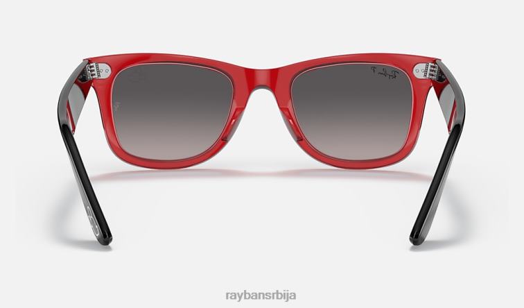 Ray-Ban рб2140 ваифарер мицкеи ј22 P0HP1479 наочаре за сунце полирана провидна црвена/сива мушкарци