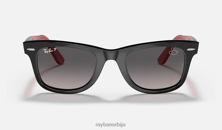 Ray-Ban рб2140 ваифарер мицкеи ј22 P0HP1480 наочаре за сунце полирана црно/сива мушкарци