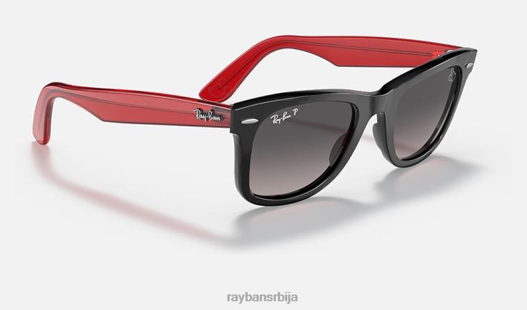 Ray-Ban рб2140 ваифарер мицкеи ј22 P0HP1480 наочаре за сунце полирана црно/сива мушкарци