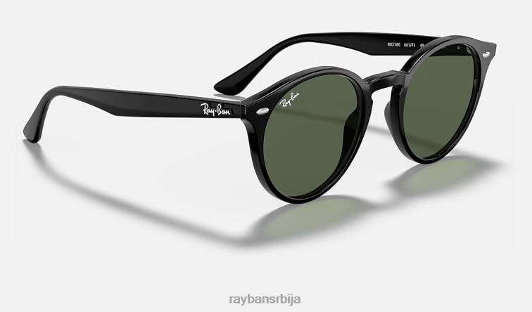 Ray-Ban рб2180 P0HP77 наочаре за сунце полирана црна/тамно зелена мушкарци