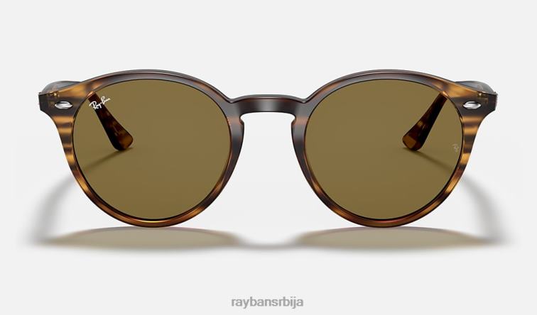 Ray-Ban рб2180 P0HP78 наочаре за сунце углачана пругаста црвена хавана/тамно браон мушкарци