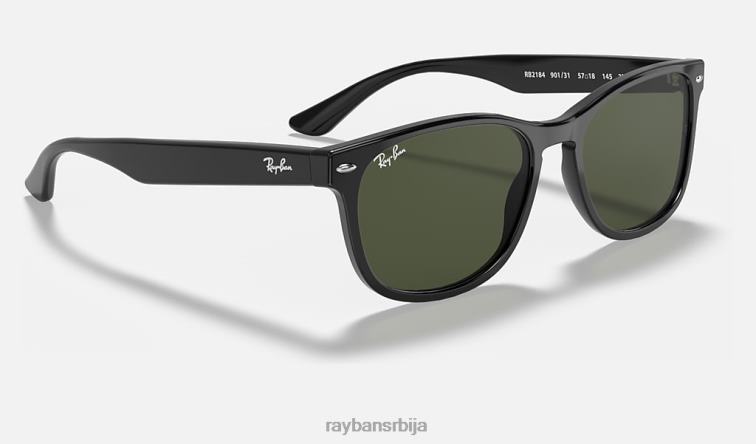 Ray-Ban рб2184 P0HP417 наочаре за сунце полирана црно/зелена мушкарци