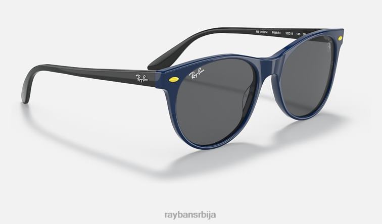 Ray-Ban рб2202м сцудериа феррари колекција P0HP1353 наочаре за сунце полирана плава/тамно сива мушкарци