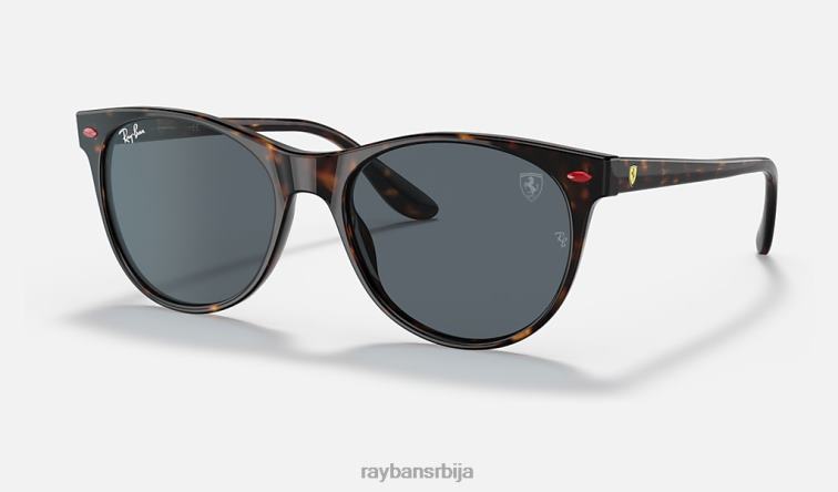 Ray-Ban рб2202м сцудериа феррари колекција P0HP1354 наочаре за сунце углачана хавана/плава/сива мушкарци