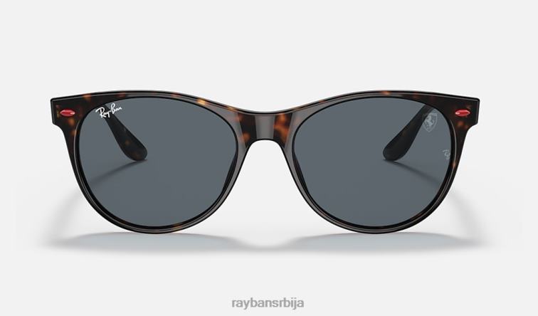 Ray-Ban рб2202м сцудериа феррари колекција P0HP1354 наочаре за сунце углачана хавана/плава/сива мушкарци