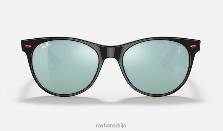 Ray-Ban рб2202м сцудериа феррари колекција P0HP1356 наочаре за сунце полирана црна/сребрна мушкарци