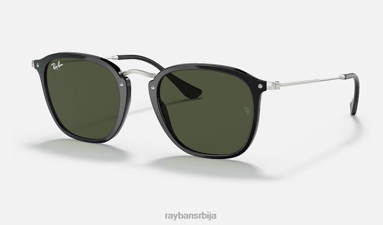 Ray-Ban рб2448н P0HP908 наочаре за сунце полирана црно/зелена мушкарци