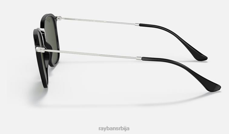 Ray-Ban рб2448н P0HP908 наочаре за сунце полирана црно/зелена мушкарци