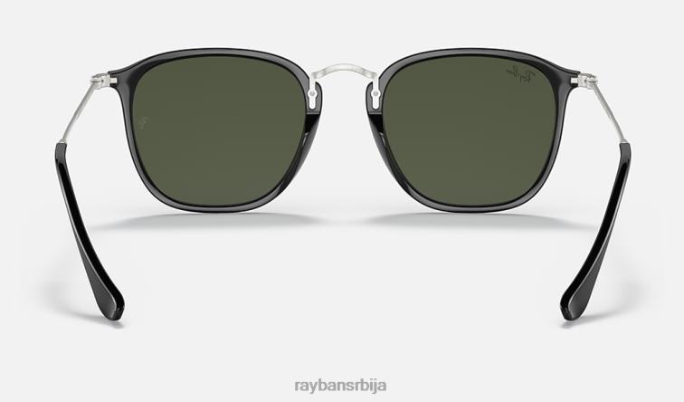 Ray-Ban рб2448н P0HP908 наочаре за сунце полирана црно/зелена мушкарци
