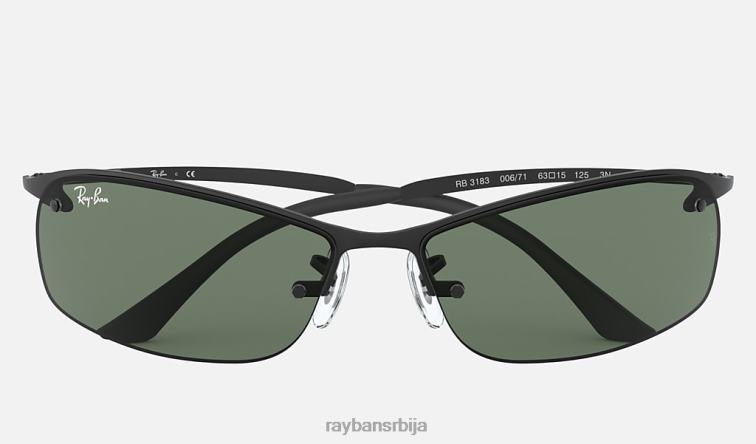 Ray-Ban рб3183 P0HP674 наочаре за сунце мат црна/зелена мушкарци