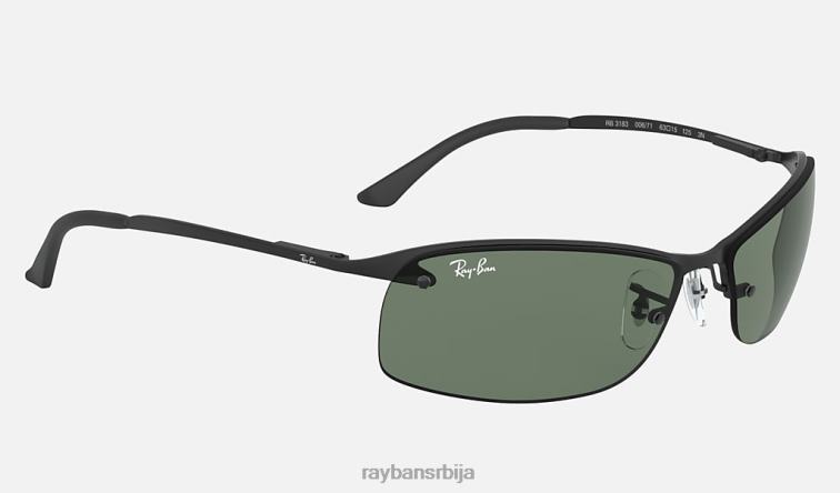 Ray-Ban рб3183 P0HP674 наочаре за сунце мат црна/зелена мушкарци