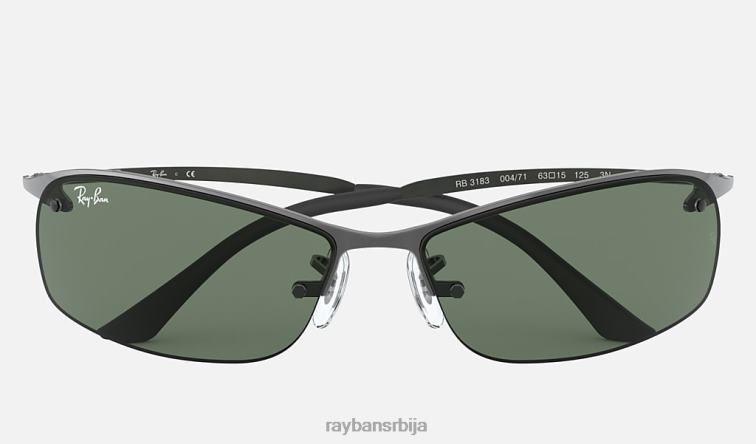 Ray-Ban рб3183 P0HP676 наочаре за сунце углачан гунметал/зелено мушкарци