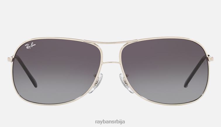 Ray-Ban рб3267 P0HP1263 наочаре за сунце полирано сребрно/сиво мушкарци