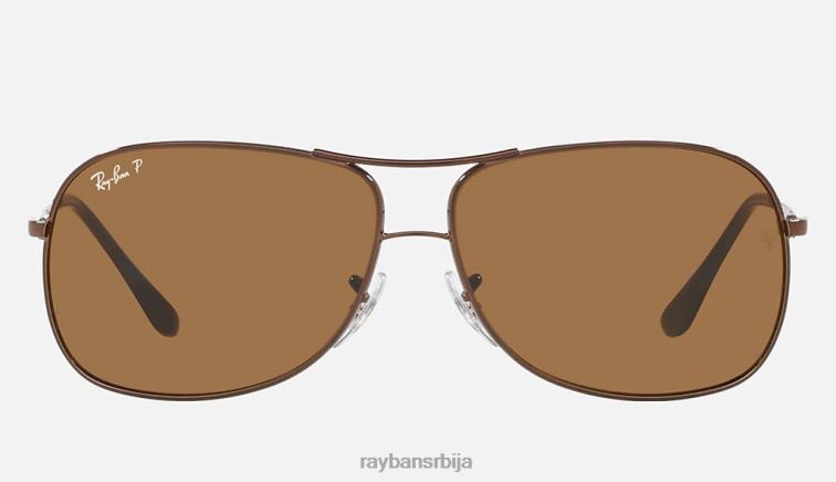 Ray-Ban рб3267 P0HP1264 наочаре за сунце полирано браон/браон мушкарци