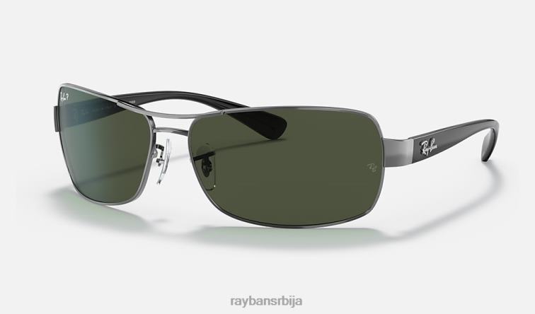 Ray-Ban рб3379 P0HP967 наочаре за сунце углачан гунметал/зелено мушкарци