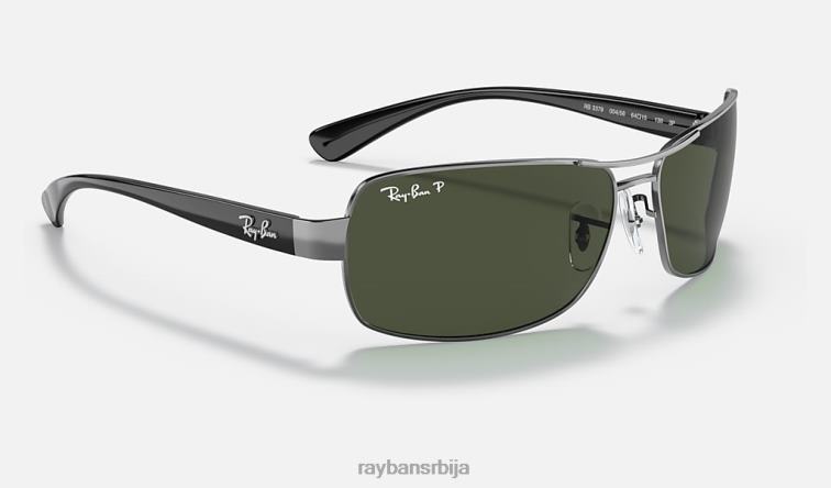 Ray-Ban рб3379 P0HP967 наочаре за сунце углачан гунметал/зелено мушкарци