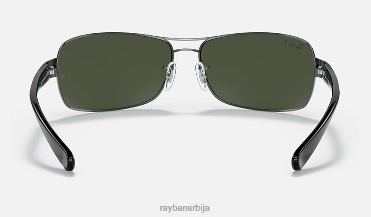 Ray-Ban рб3379 P0HP967 наочаре за сунце углачан гунметал/зелено мушкарци