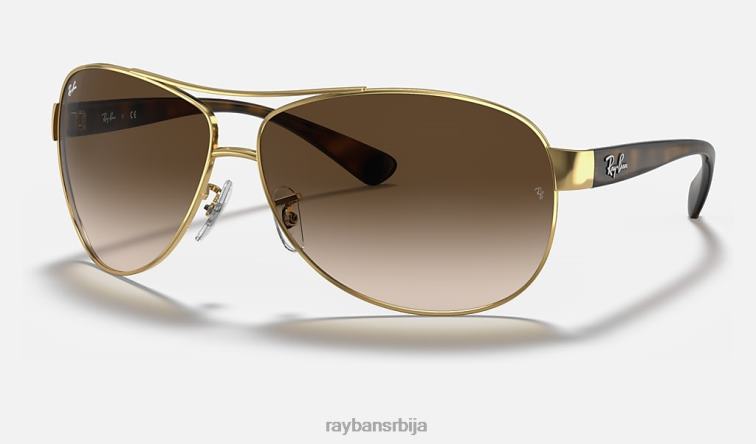 Ray-Ban рб3386 P0HP807 наочаре за сунце полирано злато/браон мушкарци