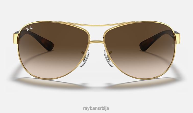 Ray-Ban рб3386 P0HP807 наочаре за сунце полирано злато/браон мушкарци
