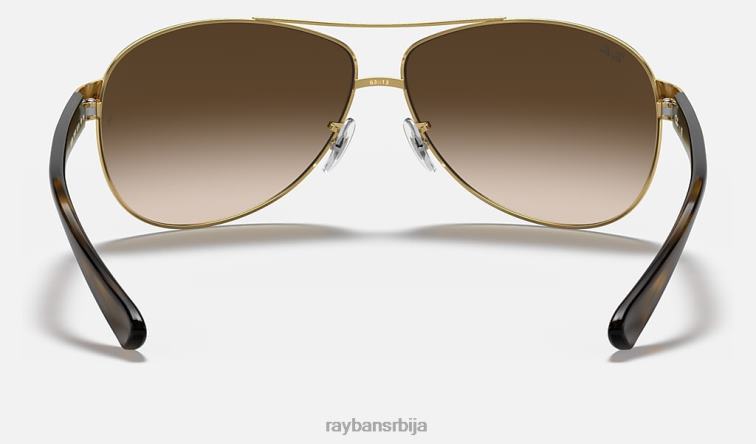 Ray-Ban рб3386 P0HP807 наочаре за сунце полирано злато/браон мушкарци