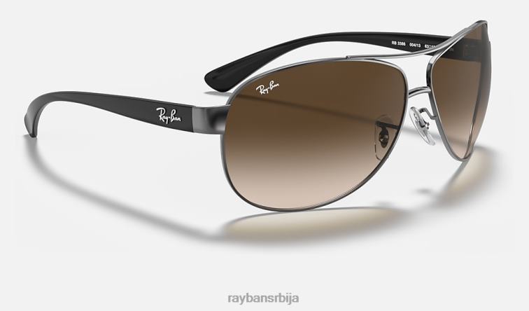 Ray-Ban рб3386 P0HP808 наочаре за сунце углачан гунметал/браон мушкарци