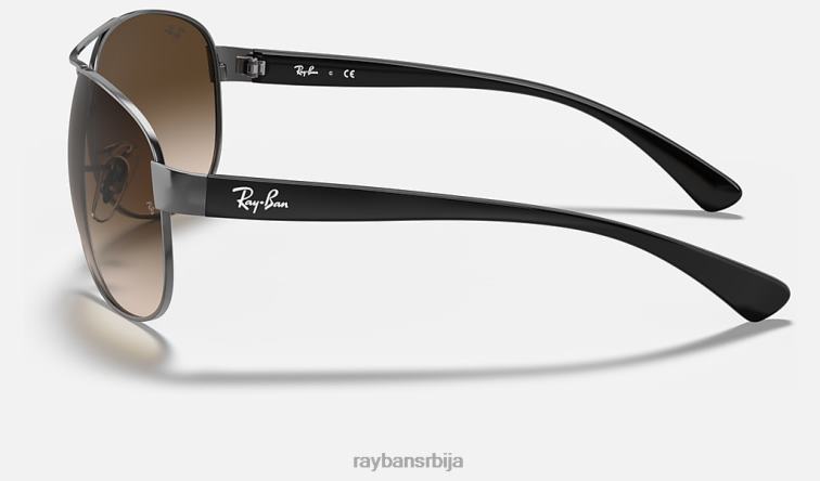 Ray-Ban рб3386 P0HP808 наочаре за сунце углачан гунметал/браон мушкарци