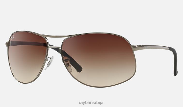 Ray-Ban рб3387 P0HP1528 наочаре за сунце углачан гунметал/браон мушкарци
