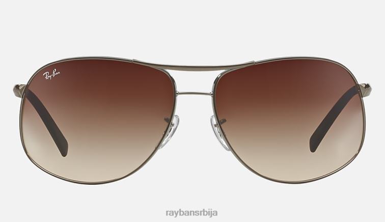 Ray-Ban рб3387 P0HP1528 наочаре за сунце углачан гунметал/браон мушкарци