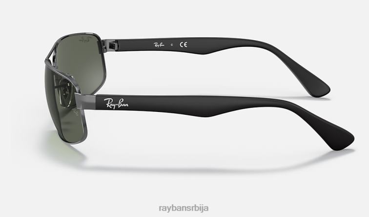 Ray-Ban рб3445 P0HP803 наочаре за сунце углачан гунметал/зелено мушкарци
