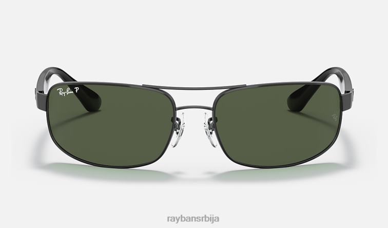 Ray-Ban рб3445 P0HP804 наочаре за сунце полирана црно/зелена мушкарци