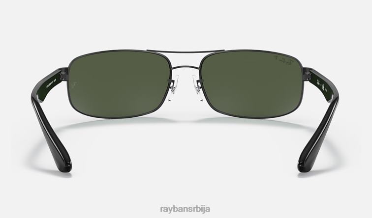 Ray-Ban рб3445 P0HP804 наочаре за сунце полирана црно/зелена мушкарци