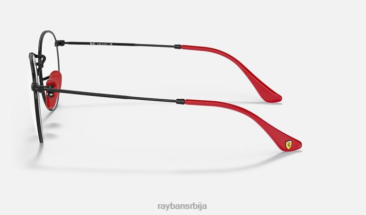 Ray-Ban рб3447вм колекција сцудериа феррари P0HP2328 наочаре за сунце углачана црна мушкарци