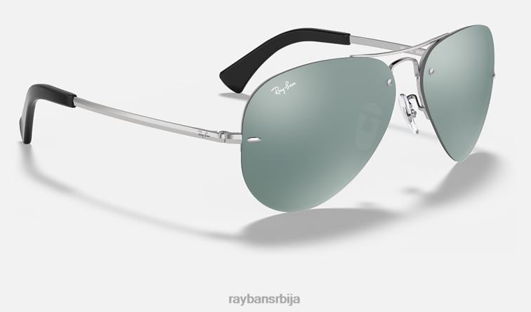 Ray-Ban рб3449 P0HP683 наочаре за сунце полирано сребро/сребро мушкарци
