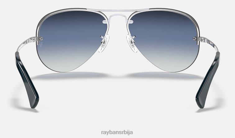 Ray-Ban рб3449 P0HP684 наочаре за сунце полирано сребрно/плаво мушкарци