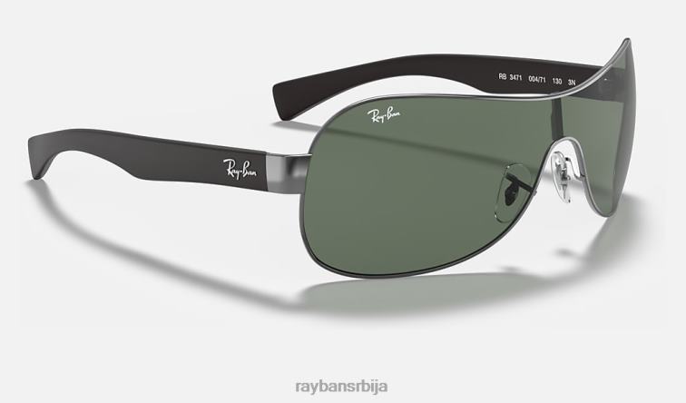 Ray-Ban рб3471 P0HP800 наочаре за сунце углачан гунметал/зелено мушкарци