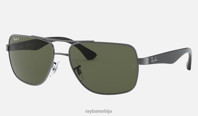 Ray-Ban рб3483 P0HP1267 наочаре за сунце мат гунметал/зелена мушкарци