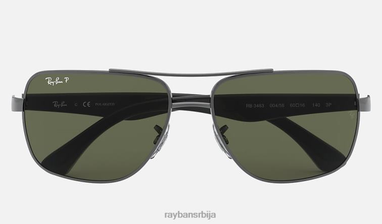 Ray-Ban рб3483 P0HP1267 наочаре за сунце мат гунметал/зелена мушкарци