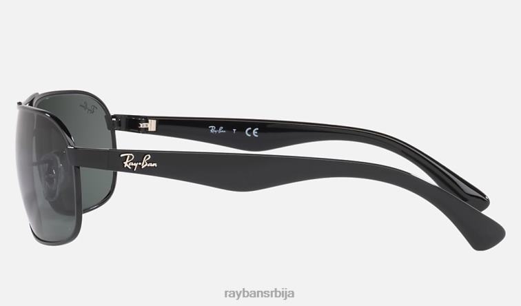 Ray-Ban рб3492 P0HP1382 наочаре за сунце полирана црно/зелена мушкарци
