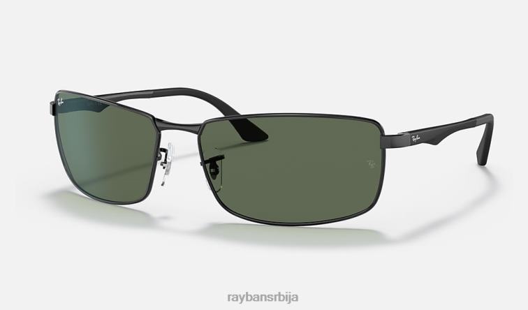 Ray-Ban рб3498 P0HP711 наочаре за сунце полирана црно/зелена мушкарци
