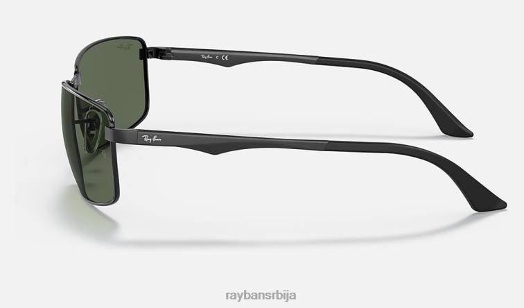 Ray-Ban рб3498 P0HP711 наочаре за сунце полирана црно/зелена мушкарци