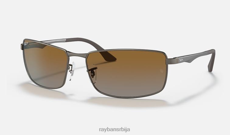 Ray-Ban рб3498 P0HP713 наочаре за сунце мат гунметал/браон мушкарци