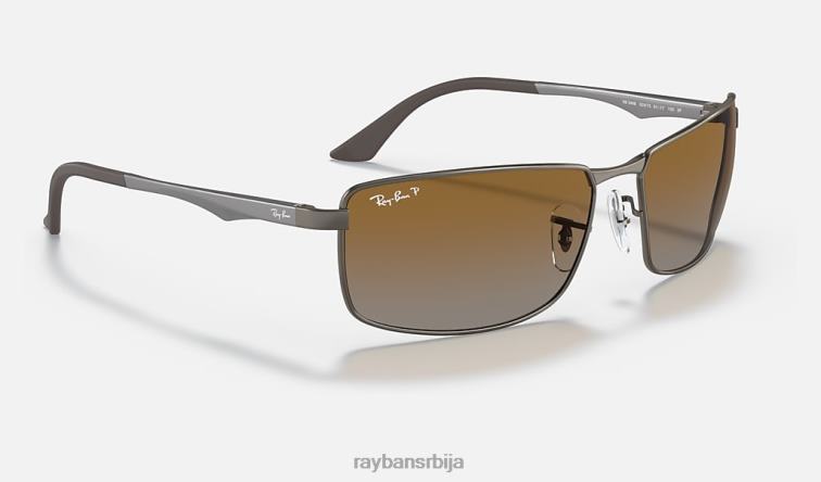 Ray-Ban рб3498 P0HP713 наочаре за сунце мат гунметал/браон мушкарци