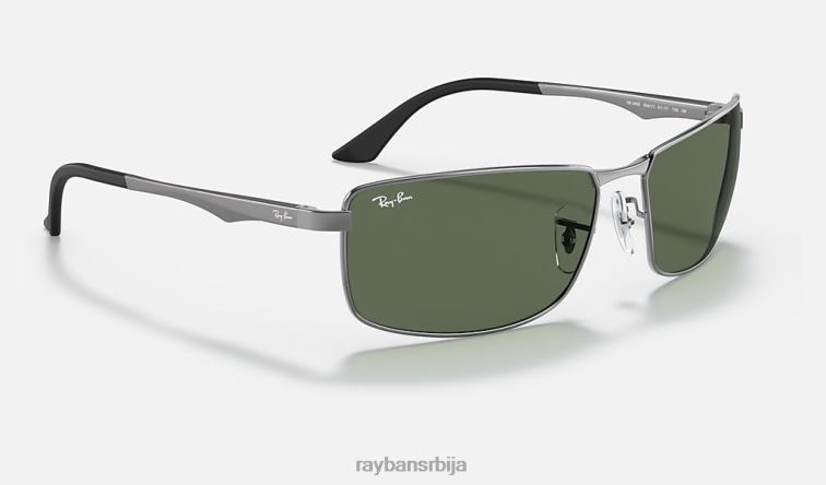 Ray-Ban рб3498 P0HP714 наочаре за сунце углачан гунметал/зелено мушкарци
