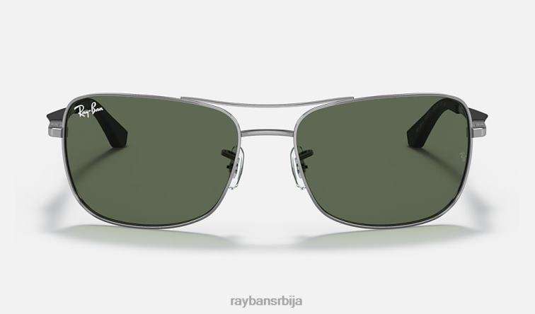 Ray-Ban рб3515 P0HP1094 наочаре за сунце углачан гунметал/зелено мушкарци
