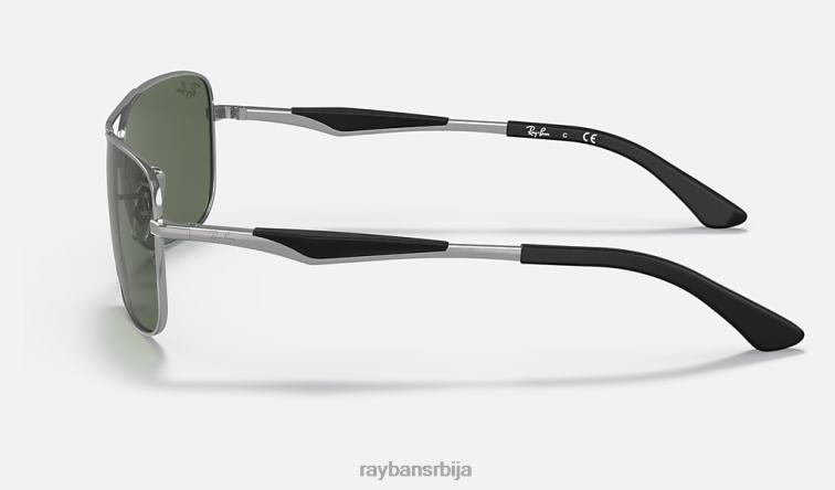 Ray-Ban рб3515 P0HP1094 наочаре за сунце углачан гунметал/зелено мушкарци