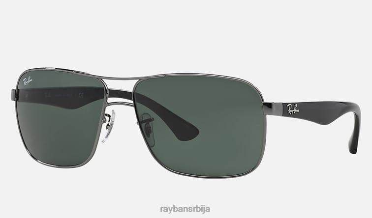 Ray-Ban рб3516 P0HP506 наочаре за сунце углачан гунметал/зелено мушкарци