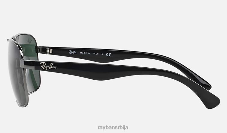 Ray-Ban рб3516 P0HP506 наочаре за сунце углачан гунметал/зелено мушкарци