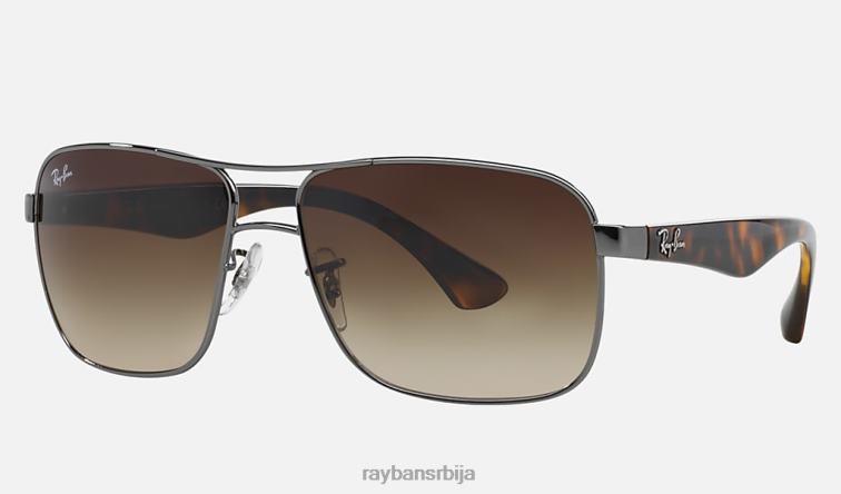 Ray-Ban рб3516 P0HP507 наочаре за сунце углачан гунметал/браон мушкарци